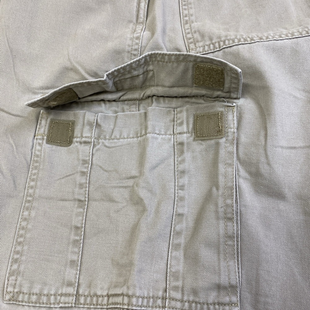 Wrangler Cargo Pants Men Beige Measures 35x32.5 No Sizing Baggy Grunge Workwear - Picture 7 of 14